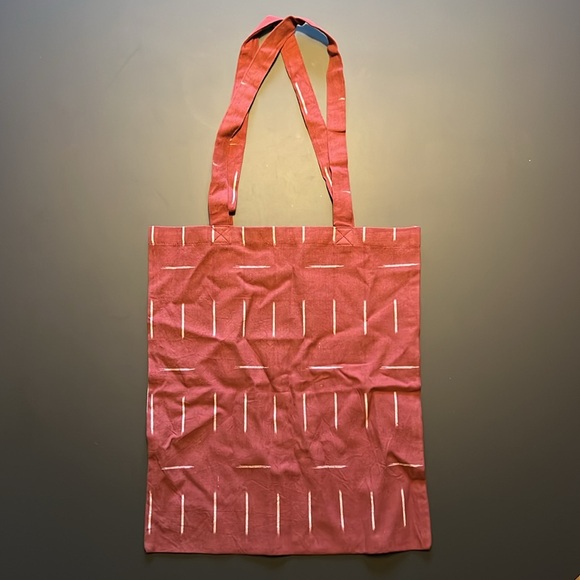 100% Organic Cotton Red/White Tote Bag by MATTER Prints NWT, Never Opened - Picture 4 of 8